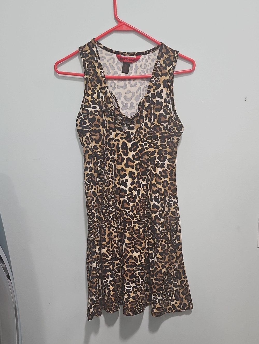 Women's Small Hot Kiss Leopard Print Tank Dress in Brown New WithoutTags